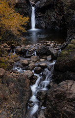 waterfall in the mountains