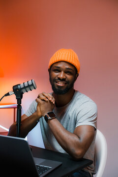 The man in the radio studio