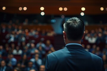Fototapeta premium Diverse Audience Engaged in Business Conference Seminar