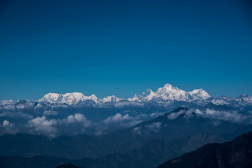snow covered mountains