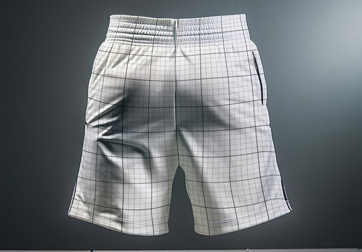 Bermuda Shorts from Back floating mockup 01 Generative Ai
