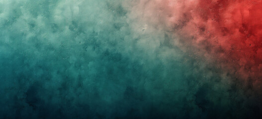 Grunge, grainy texture background, Abstract gradient with texture, red to teal color shift, smooth and grainy