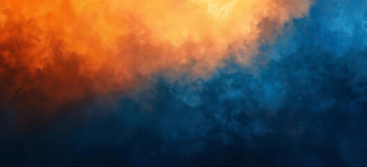 Orange gradient texture background, Blended gradient backdrop, vibrant orange merging into deep blue
