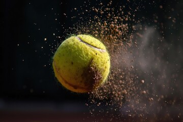 Dynamic Tennis Shot Suspended in Time