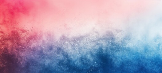 Grunge gradient texture background. Color gradient with noise texture, fading from red to blue, minimalist abstract