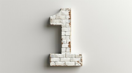 The number 1 on a white background