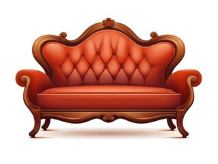 Sofa illustration isolated on white background