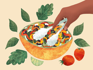 The concept of healthy eating and good habits