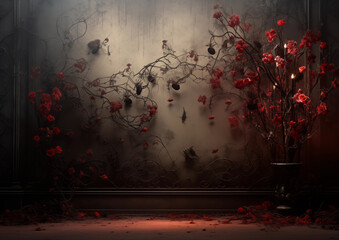 Gothic valentine's backdrop wallpaper