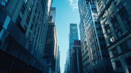 Fototapeta premium Manhattan City Scenery Business Background