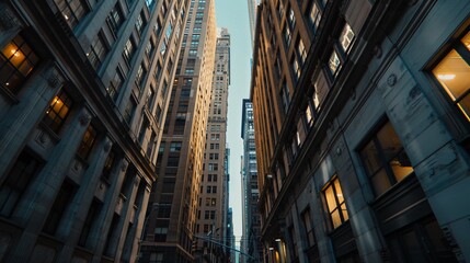 Fototapeta premium Manhattan City Scenery Business Background