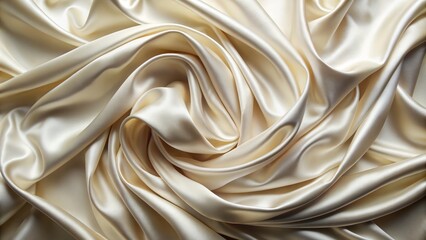 Obraz premium Pattern background fabric silk ivory. Texture bride silky curve glossy satin affectionate industry drapery wave seductive bedding white fashion clothes drape curtain shiny clothing material depth.