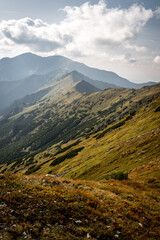 mountain landscape with clouds