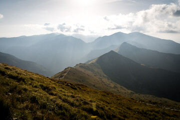 mountain landscape with clouds