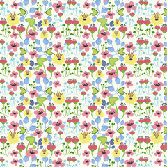 botanical bright seamless cute pattern