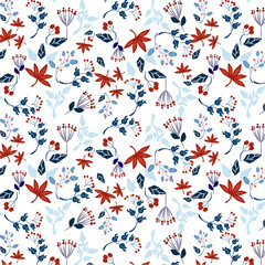 Seamless floral cute abstract pattern