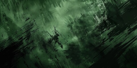 Digital art piece of an abstract background with green brushstrokes., Artistic green abstract background with dynamic brushstrokes, perfect for modern designs.