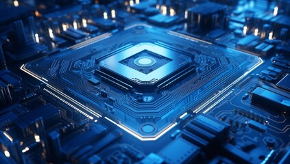  Sci-Fi Blueprint Aerial Perspective of a Techno Canvas