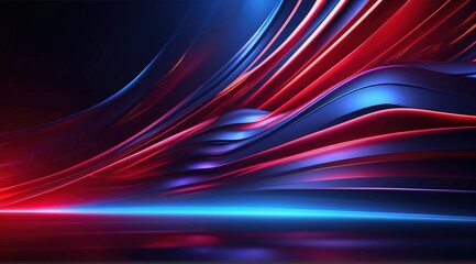 Neon Waves Background. digital line art