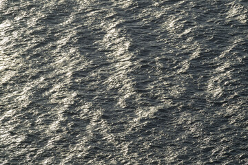 Sea surface at sunset