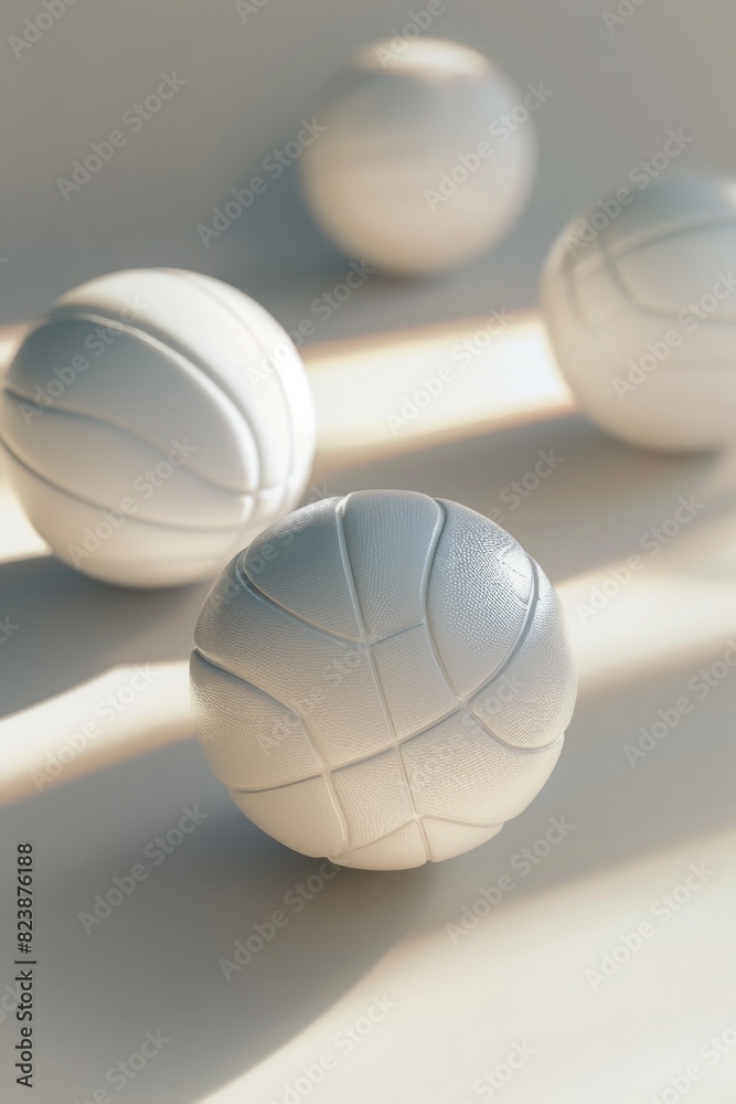 Aufkleber a group of white balls on a table. suitable for various concepts