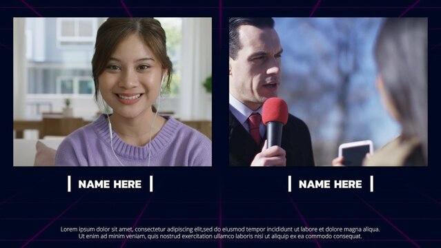 Interview News Reporter Live Television Modern Screens
