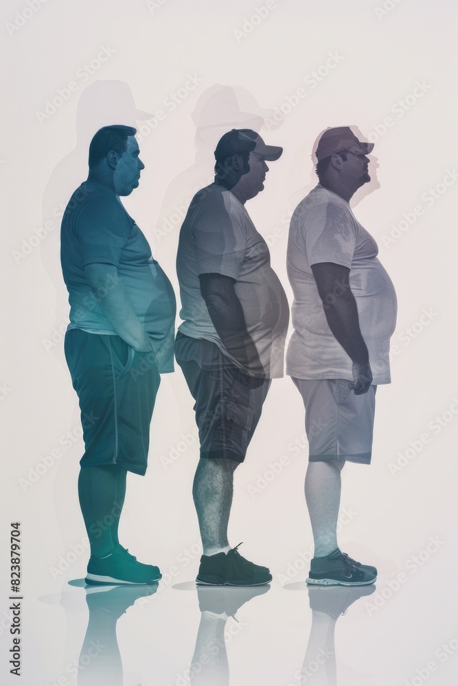 Poster a group of men standing side by side. perfect for business or teamwork concepts