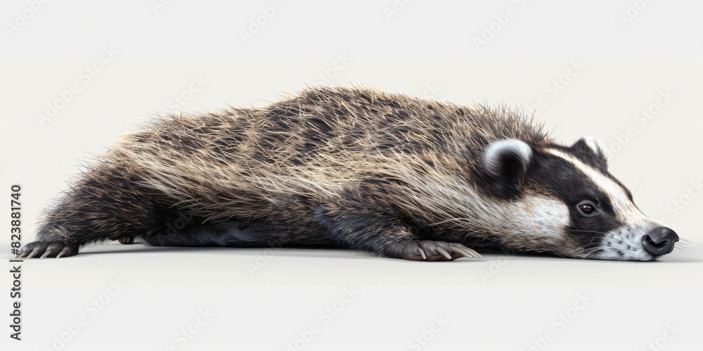 Poster a close-up of a small animal on a white surface. suitable for various uses