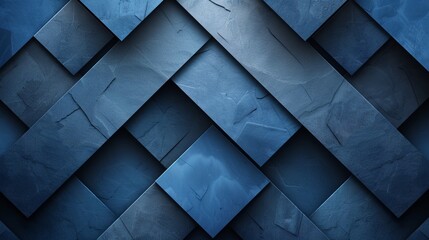 An image showcasing an intricate arrangement of blue, textured tiles in a geometric pattern, creating a visually captivating background