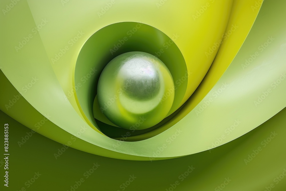 Poster detailed close-up view of a green and white object, suitable for various projects
