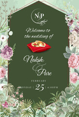 Indian wedding card invitation template
