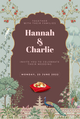 Indian wedding card invitation template
