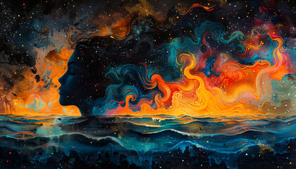 Psychic Waves: Psychedelic Experimentation Journey
