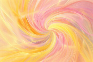 Soft swirling patterns in pastel tones of yellow and pink, creating a gentle, calming abstract background, - Powered by Adobe