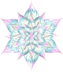 big shiny ornament floral star