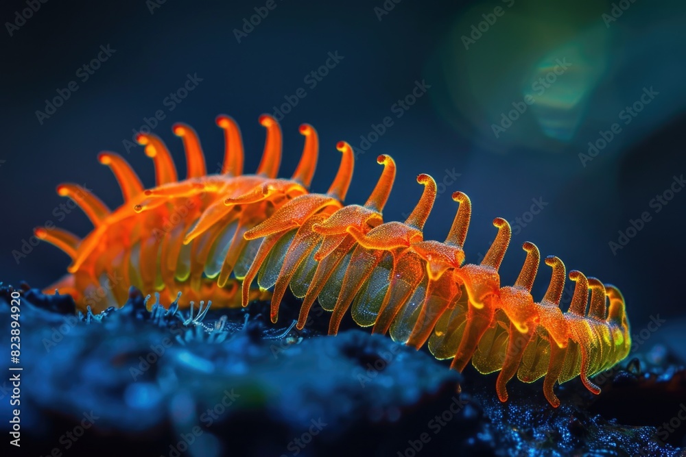 Poster vibrant close-up of a colorful insect. ideal for science and nature projects