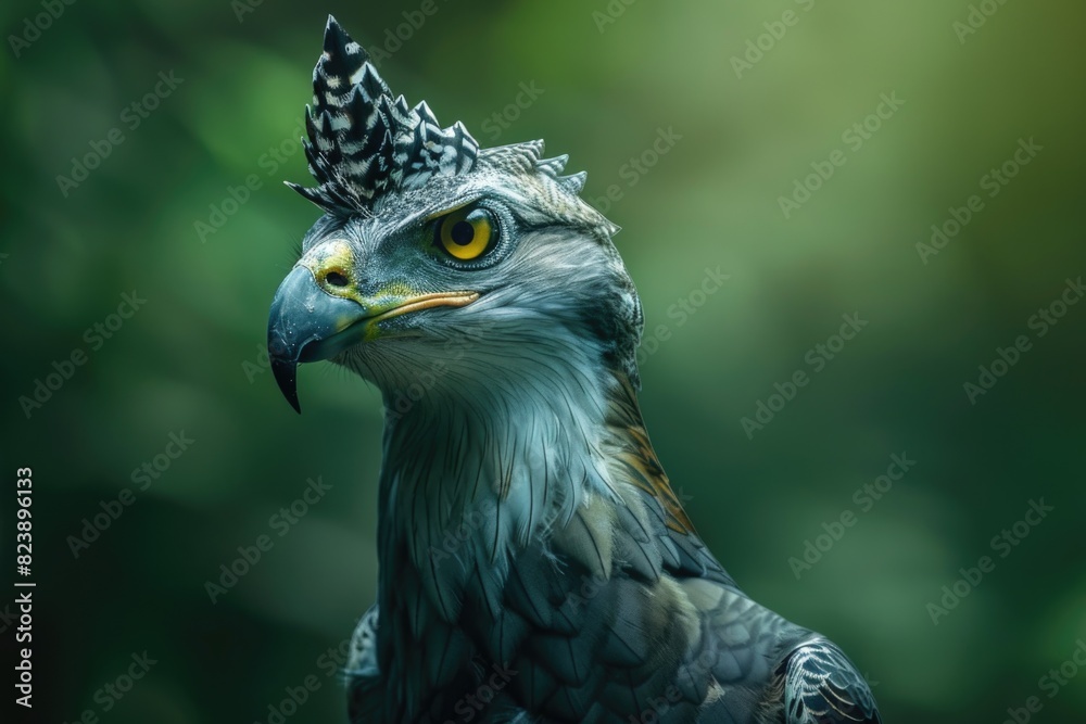 Poster a detailed shot of a bird of prey, suitable for various projects