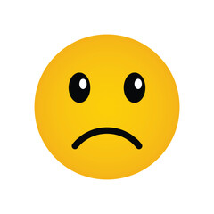 sad face emoji icon vector design illustration template