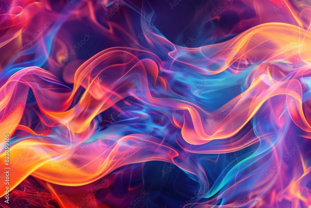 Poster close up of a vibrant fire with billowing smoke, perfect for adding drama to your design projects