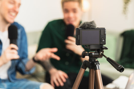 Recording podcast using vlogging camera
