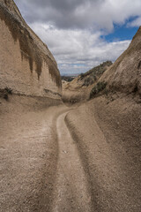 scenic rock formation landscape of cappadocia