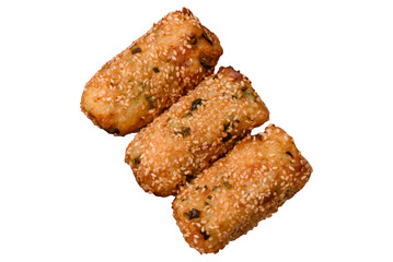 Delicious hearty vegetarian or vegan dish in the form of cutlets or patties