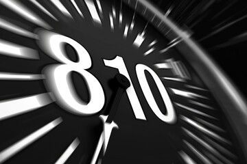 Close up of a clock with the word "2018" on it. Suitable for New Year's countdown themes