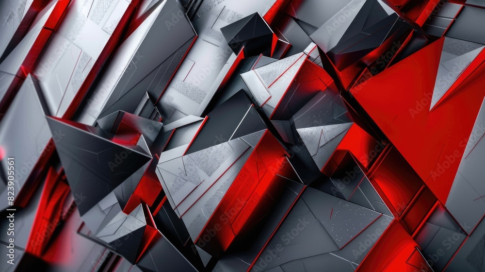 Poster abstract red and black cubes background, suitable for graphic design projects