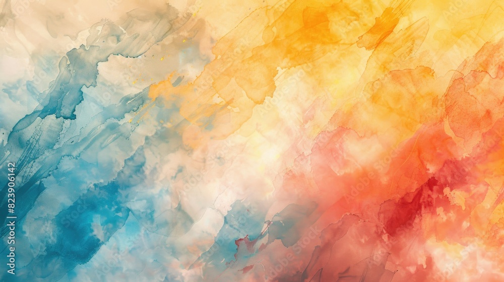 Aufkleber abstract painting of a sky and clouds, suitable for various design projects