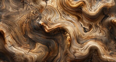 An abstract wood grain pattern with swirling patterns and natural textures