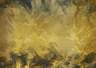 Golden Abstract  decorative paper texture  background  for  artwork  - Illustration