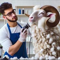  Sheep shaving