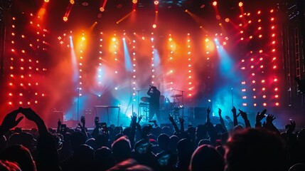 Crowd of People Standing on Top of a Stage
