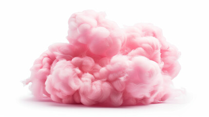 Fototapeta premium Pink Cloud of Smoke on White Background